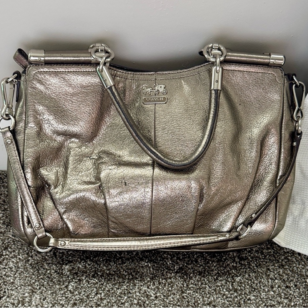 Vintage Coach 2012 Madison Carrie metallic Bag